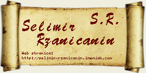 Selimir Ržaničanin vizit kartica